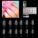 500 PCS Nail Tips Set - Full Cover Clear Acrylic Fingernails for Gel & DIY Nail Art | 12 Sizes Medium Square for Nail Studios - Buy Online on GoSupps.com