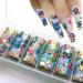 6 Rolls Cute Nail Art Stickers Cute Cartoon Nail Art Foil Transfer Decals 3D Nail Art Supplies Designer Nail Stickers for Women Kids Girls DIY Anime Nail Designs Decals for Acrylic Nails Decoration 4