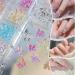 Colorful 3D Butterfly Nail Charms - 12Grids Resin Mini Nail Art Decorations for Women and Girls | Manicure Design DIY Crafts - Cute Nail Charms - Buy Online on GoSupps.com