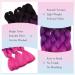 Buy Tess Braids Extensions 60cm - 5 Pack Jumbo Kanekalon Ombre Hair Braids (Black/Purple/Pink) | High-Quality 100g Box Braids for Stunning Styles - Buy Online on GoSupps.com