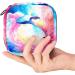Watercolor Sky Whale Tie Storage Bag - Portable Menstrual Cup Pocket with Zipper for Teens & Women - Buy Online on GoSupps.com