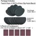 UNIKSTEP Non-Slip Shoe Sole Pads - 6 Pairs (12 Pieces) Anti-Skid Rubber Grips for Noise Reduction & Comfort - Self-Adhesive Black Cushions - Buy Online on GoSupps.com