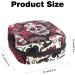 Stylish Menstruation Pad Bag with Zipper - Women's Napkin & Tampon Collection Bag (Day of the Dead Sugar Skull Floral) - Perfect for Girls - Buy Online on GoSupps.com