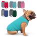 cyeollo 2 Pack Fleece Dog Sweater Stretchy Vest Pullover Dog Jacket Coats with Reflective Stripe Dog Clothes Sweaters for Small Medium Dogs Large 1# Teal & Grey