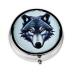 Fierce Wolf Headround Pill Box 3 Compartment Round Pill Box Organizer #Portable Travel Pill Box for Traveling.