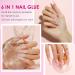 Gel Nail Glue 8ml Nail Glue UV Gel for Acrylic Nails 6 in 1 UV Nails Glue Base Coat for Nail Tips Long Lasting Extra Strong Nail Building Extension Gel Nail Glue for False Nails - Buy Online on GoSupps.com