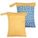 Maeau 2 pieces Wetbags for fabric diapers diaper bag Baby Wetbag Organizer bags nasty kindergarten wet bag reusable wetbag washable gym bag waterproof 30x40cm 16 pattern 16 (30*40cm)