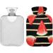 Naanle Watermelon Stripes Heat Bottle 1L with Cover | Transparent Hot Water Bottle for Bed Hand & Foot Warmer | Pain Relief & Cold Therapy - Buy Online on GoSupps.com