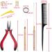 Duufin Hair Extension Microring Set - 500 Microrings Pliers Needles Clips & Comb - Perfect for Blonde Hair Extensions - Buy Online on GoSupps.com