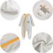 MAMIMAKA Cotton Footed Pajamas for Newborns | Boys & Girls 0-18 Months | 3-6 Months Long Sleeve | Color10 - Buy Online on GoSupps.com