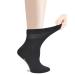 Yomandamor Ladies 5 Pairs Non-Binding Cotton Ankle Diabetic/Dress Socks with Seamless Toe and Cushion Sole 3-8 5 Pairs Black