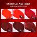 Gel Nail Polish Set 6 Colors Bright Red Burgundy Dark Glitter Red Soak-Off UV/LED Nail Polish Gel for Home Salon DIY Nail Art 5ML - Buy Online on GoSupps.com
