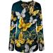Routinfly Women's Casual V-Neck Tops | Long Sleeve Butterfly Print Blouse | Fashionable Basic Tees XL 05-Gold - Buy Online on GoSupps.com