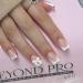 24PCS French Tip Press on Nails Short Square Fake Nails with Bow Design Nude Stick on Nails Glossy Reusable Full Cover False Nails Bow-tie Acrylic Glue on Nails for Women Girls Acrylic Manicure Salon bow-1
