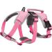 Belpro multi-purpose dog harness no breakdown no pulling reflective adjustable vest with durable handle dog dishes for large/active dogs (powder XL) XL (1 Pack) pink