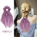 8 Pack Colorful Chiffon Ribbon Hair Bows for Girls - Silk Scrunchies Set for Thick Hair - Ponytail Holders and Headbands for Women - Buy Online on GoSupps.com