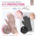 Saviland UV Gloves for Gel Nails - 2 Pairs Lace UPF60+ Fingerless Gloves for Gel Manicure and Nail Lamp, Nail Art Skin Care Supplies for Women - Black & Brown Purple - Buy Online on GoSupps.com