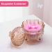 5 Pieces Large Body Powder Puff and Powder Container Crystal Case for Dust Puff Powder applicator with Box for Face and Body (Amber Butterfly) Butterfly Amber - Buy Online on GoSupps.com