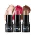 3PCS Contouring Stick in Highlighter Bronzer and Blusher a non-greasy and waterproof contouring stick that effortlessly contours the face for a lightweight look(B) Set of 3 (B) 90.00 g (Pack of 1)