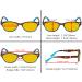 Eyekepper 5 Pack Cat Eye Blue Light Blocking Reading Glasses - Amber Tinted +0.00 - Stylish & Comfortable | Protect Your Eyes Online - Buy Online on GoSupps.com