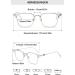 Lanomi Men's Blue Light Filter Reading Glasses - Rectangle Metal Semi-Frame UV400 Protection - Anti-Blue Computer Glasses - 0.0 Diopters - Buy Online on GoSupps.com