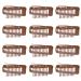 12pcs Wig Clip with Safety Pins 10-Teeth Hair Extension Snap Clips Invisible Strong Wig Combs to Secure Wig No Sew Chunni Grip Dupatta Clips for Girls Women Wig Headscarf Hijab & Tikka(Brown)