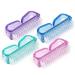 Voarge 4 Pieces Handle Nail Brush Nail Hand Scrubbing Cleaning Brush Fingernail Brushes Plastic Clean Brush for Toes and Nails Random colour