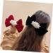 minkissy 1pc Hairpin Bow Hair Clips Grosgrain Hair Bow Wedding Headpieces Big Hair Bow Clip Bow Knot Barrettes Hair Accessories for Women Wedding Fabric Pearl Small and Fresh Girl 17.5X11.5X2.5CM Black - Buy Online on GoSupps.com