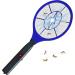 Electric Fly Swatter Racket - Outdoor/Indoor Bug Zapper Racket Battery Operated Mosquito Zapper & Pest Control for Home Office Backyard Camping - Non-Toxic Safe for Humans & Pets - 90-Day Trial