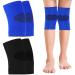 2 Pairs Kids Knee Sleeve Kids Knee Brace Children Knee Support Kids Knee Compression Sleeve Child Knee Pads for Basketball  Volleyball  Sports  Gymnastics  Black and Blue (Small)