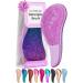 Lily England Detangle Hair Brush for Curly Hair Straight Thick & Natural Hair - Gentle Detangling Hairbrush for Kids Women & Toddlers - Detangler Hair Brush with Flexible Bristles Purple Glitter 1 Count (Pack of 1) Pink/Purple