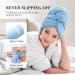 Microfiber Hair Towel for Women | Large Fast-Drying Absorbent Turban - Anti-Frizz & Lightweight for Curly Thick Hair - Blue - Buy Online on GoSupps.com