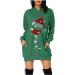 Yck-SAiWed Womens Ugly Christmas Wine Glass Print Hoodie Dress - Green, Medium - Buy Online on GoSupps.com