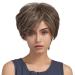 TOPWIAD WOMEN WOMES Beautiful Fluffy mixed colors Shorthair human hair Real hair Short soft very natural optics human hair blend gigs mix #1