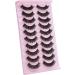 Sibba 10 Pairs False Eyelashes Russian Strip Lashes Fluffy Wispy Fake Eyelashes Natural Growth Long Strip Curly Handmade Faux Reusable Eyelashes (Style B) - Buy Online on GoSupps.com