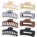 Mehayi 8 Pack Large Matte Hair Claw Clips 2 Styles Nonslip Medium Cute Jaw Clips Strong Hold for Women Girls Thick Thin Fine Long Hair Fashion Acrylic Hair Clamps Hair Styling Accessories 8 Pieces-Type A