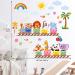 DECOWALL Colorful Animal Train Wall Stickers - Jungle Animals Monkey Giraffe Decals for Kids Nursery Decor - Buy Online on GoSupps.com