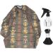 Hairdressing Cape Tool Set Transparent Water Sprayer Haircut Cape Set Nylon Neck Feather Duster Brush Complete Tool (Golden Print) - Buy Online on GoSupps.com