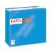 FATO - disposable paper napkins softness and gentleness pack with 40 napkins size 38x38 folded in 4 2 -layer color turquoise 100% pure cellulose paper FSC certified