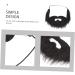 Totority 4 pcs fake beard prom decor halloween props short beard makeup party supplies Toy elder artificial Blackx3pcs 21X15X0.1CMx3pcs - Buy Online on GoSupps.com