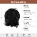 Jet Black 8 inch Claw Clip Ponytail Hair Extension - CJL HAIR Messy Bun Hairpiece - Buy Online on GoSupps.com