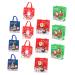 PRETYZOOM Santa Bags 12pcs Christmas Bag Candy Bags Packing Bag Candy Bag for Christmas Three-dimensional Tote Bag