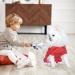 Tony Hoby Dog Overall Suit for Men & Women - Soft Cotton 4-Leg Stripes Pajamas for Comfortable Sleep - L Red-Girl - Buy Online on GoSupps.com