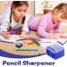 2Pcs Eyeliner Pencil Sharpeners Dual Holes Makeup Cosmetic Pencil Stainless Steel Sharpener for Large and Small Eyebrow Brow Pencils Lip Liner Catches Shavings Tool Black and Blue - Buy Online on GoSupps.com