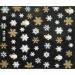 ZHOUBA Snowflakes Snowman 3D Nail Art Stickers Decals Girl Fingernail Accessories (Golden)