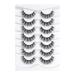 3D Clear Band false eyelashes natural look cat eye wispy fake eyelashes short supernatural cross soft reusable eyelash 7 pair Happy Heartbeat (no.198)