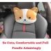 MissSoul 2Pcs Car Neck Headrest Pillow - Cute Yellow Corgi Design for Comfortable Driving - Buy Online on GoSupps.com