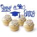 Raxove 2023 Cupcake Toppers - Graduation Theme Cupcake Toppers Class of 2023 Graduation Cupcake Toppers Diploma Grad Caps Cake Toppers Picks for Graduation Blue - Buy Online on GoSupps.com