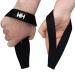 Weightlifting House Wrist Straps for Olympic Weight Lifting, Snatch, Pulls and Deadlifts. Black