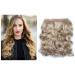 BOMBSHELL HAIR EXTENSIONS 250g 24" Curly 3 Pieces Full Head Clip On Hair Extensions Hair Piece Wig (M14 HIGHLIGHTS MIX BLONDE)